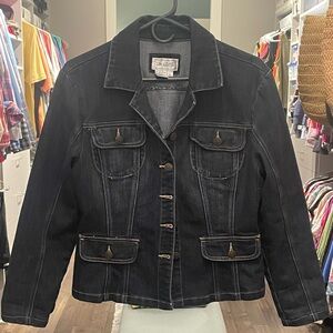 “Live a Little” Button-Front Denim Jacket